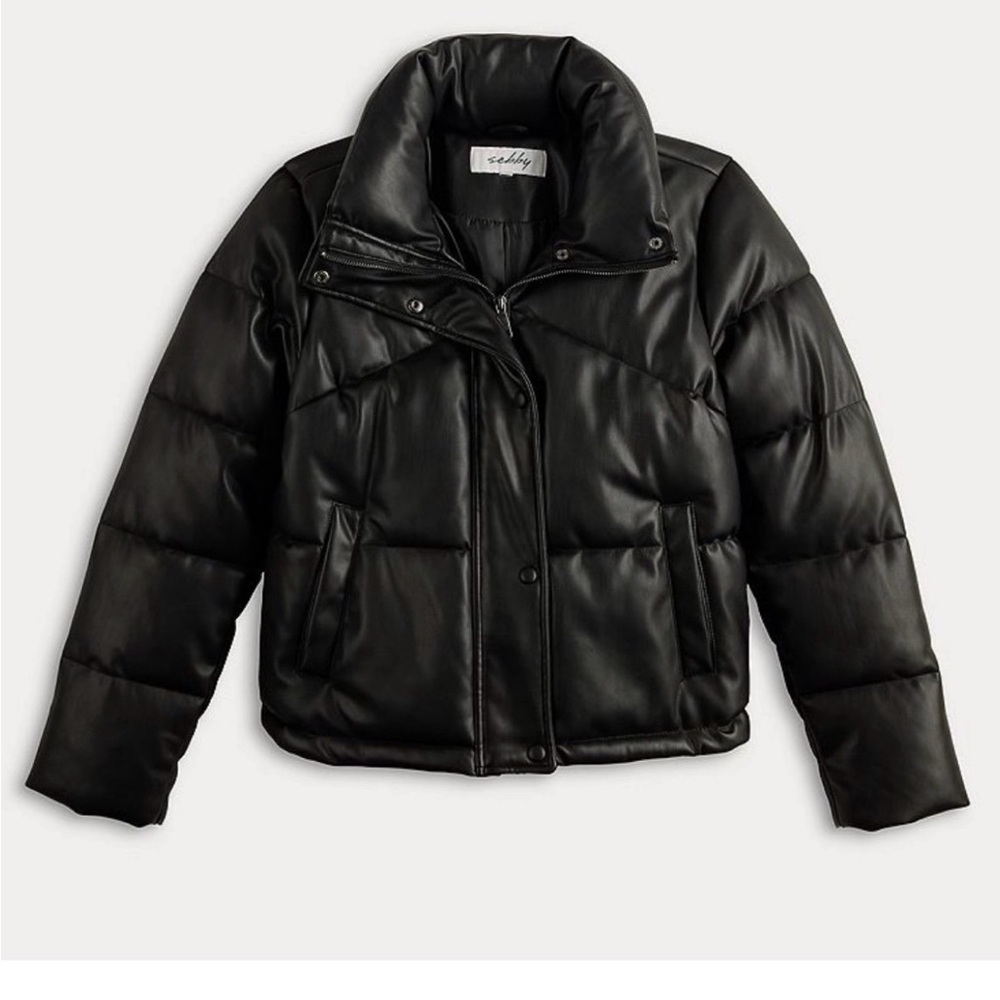 Sebby Women's Sleek Black Puffer Jacket